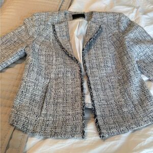 Banana Republic Women's Tweed Blazer - Black and White